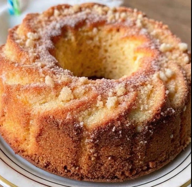 Golden Cinnamon Sugar Pudding Cake