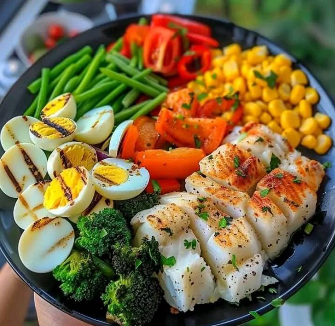 Grilled Fish & Veggie Plate