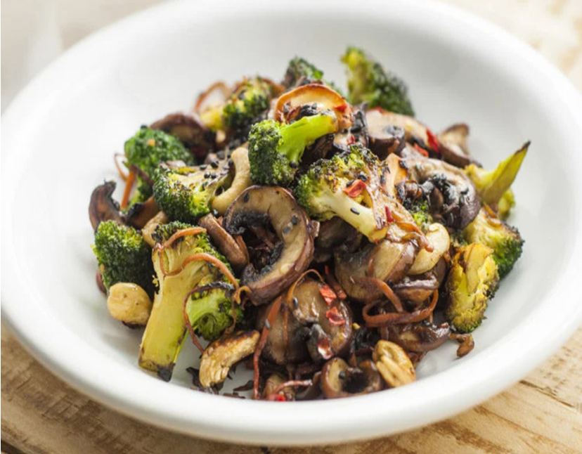 Garlic Broccoli & Mushrooms Stir-Fry