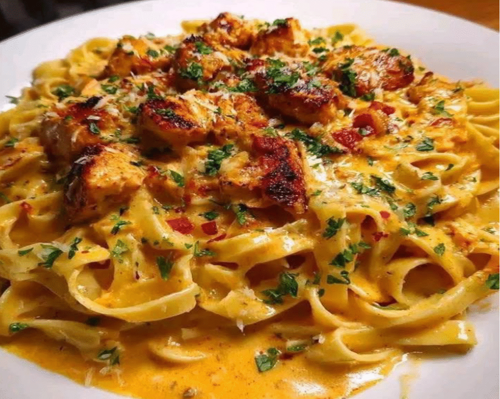 Creamy Cajun Chicken Fettuccine Alfredo