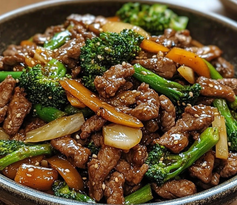 Sweet Ginger-Glazed Beef Stir Fry with Crispy Vegetables