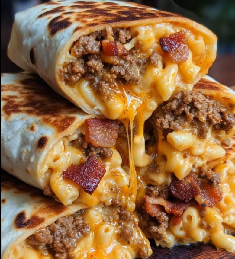 Bacon Mac & Cheese Burger Wrap