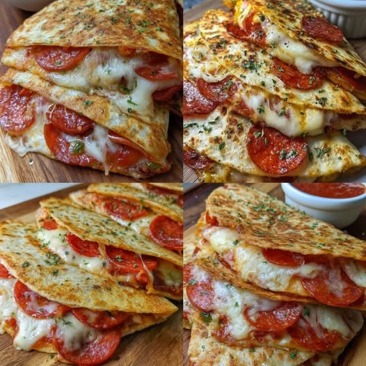 Pepperoni Pizza Quesadillas