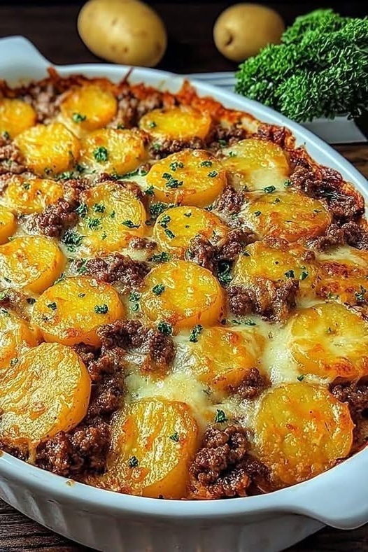 One-Pan Hobo Casserole with Ground Beef & Potatoes